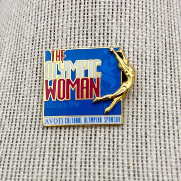 Vintage Avon 1996 Atlanta Olympic Woman Pin Cultural Olympiad Sponsor - Picture 6 of 6